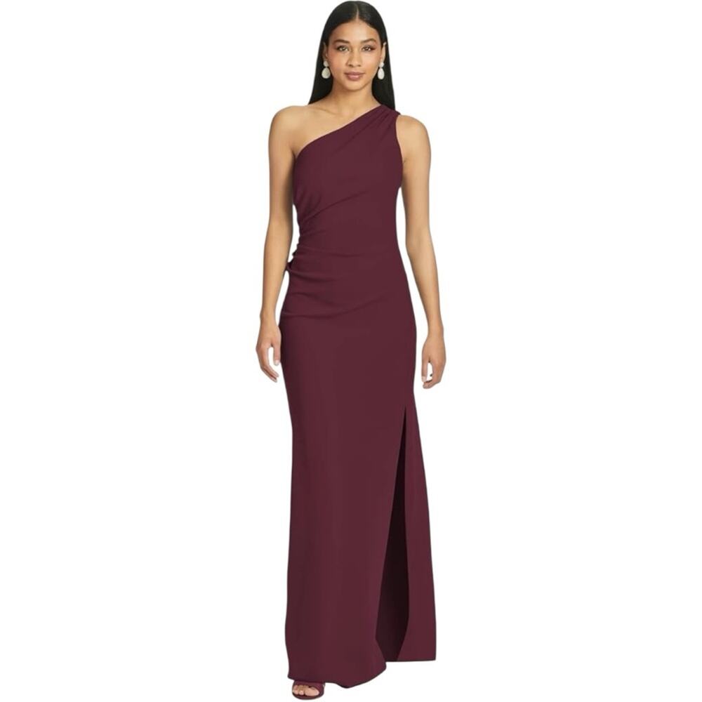 Sachin + Babi Women’s Cece Gown in Deep Wine Size 22W One Shoulder NWT